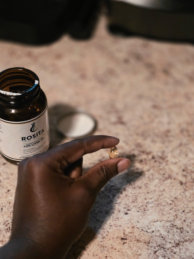 Cod liver capsule for supplements